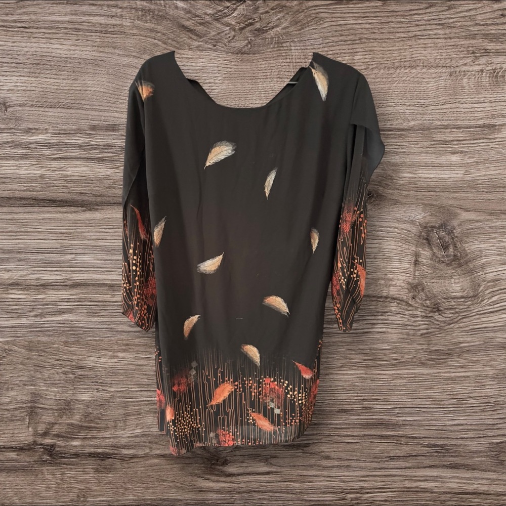 Elegant Black and Orange Women's dress